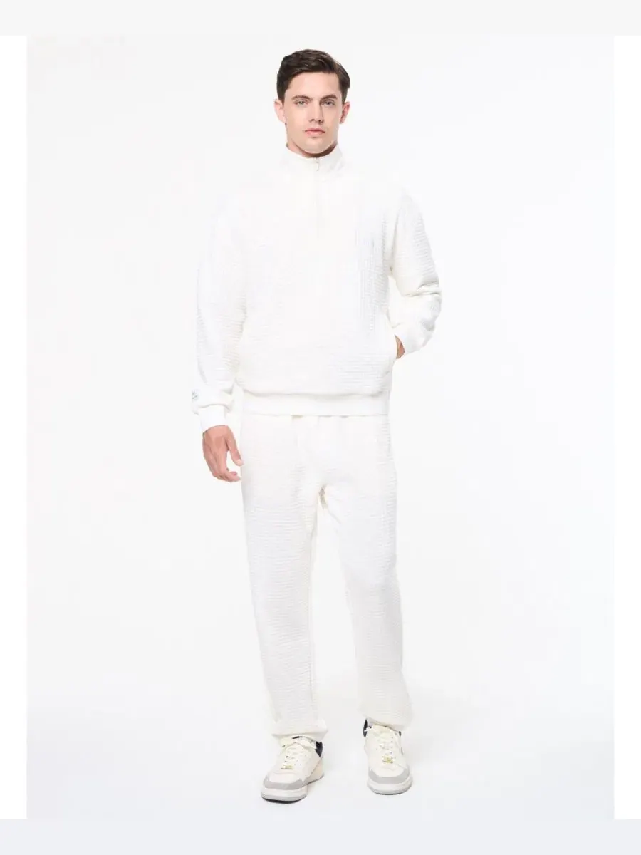 Пуловер с четверть-застежкой Netto Sergio Tacchini — изображение 2 из 5, белый