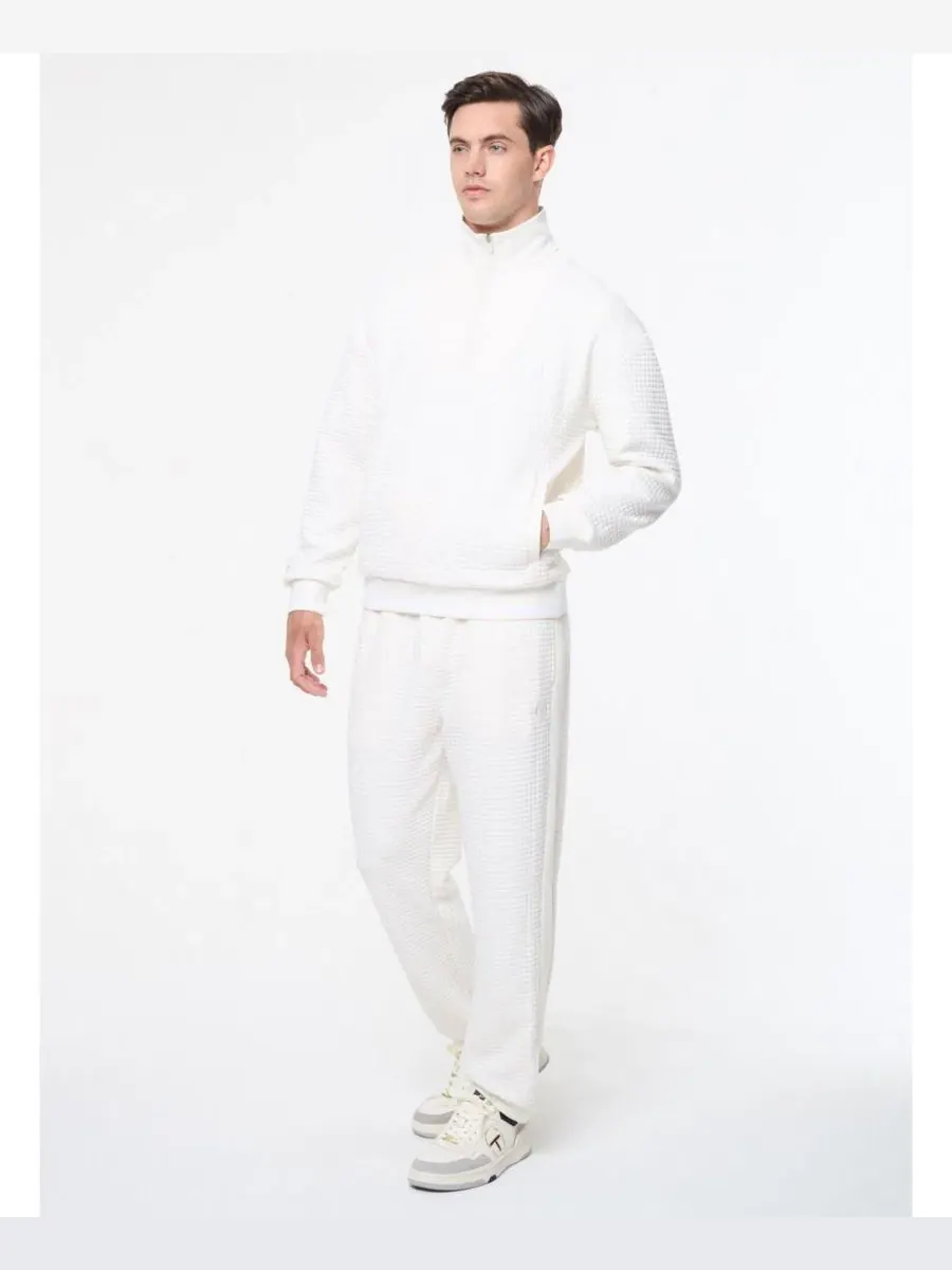 Пуловер с четверть-застежкой Netto Sergio Tacchini — изображение 3 из 5, белый