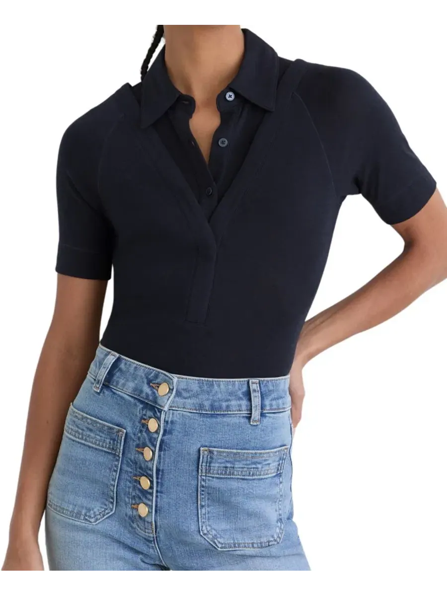 Топ с воротником Shona Collared Top REISS