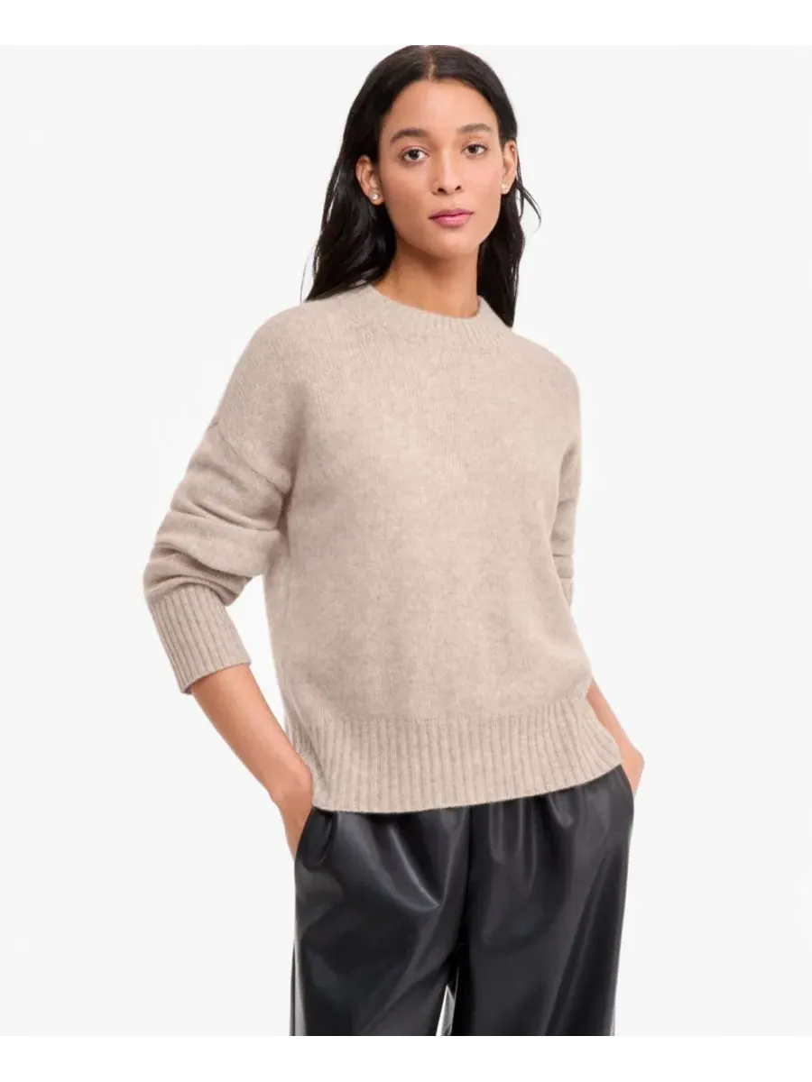 Свитер из кашемира с круглым вырезом Relaxed Crewneck Charter Club — изображение 1 из 5, серый