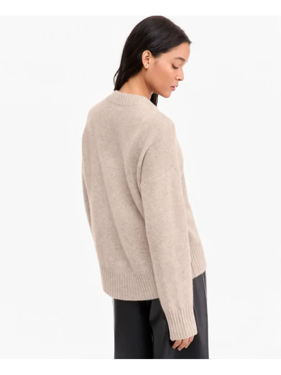 Свитер из кашемира с круглым вырезом Relaxed Crewneck Charter Club — изображение 2 из 5, серый