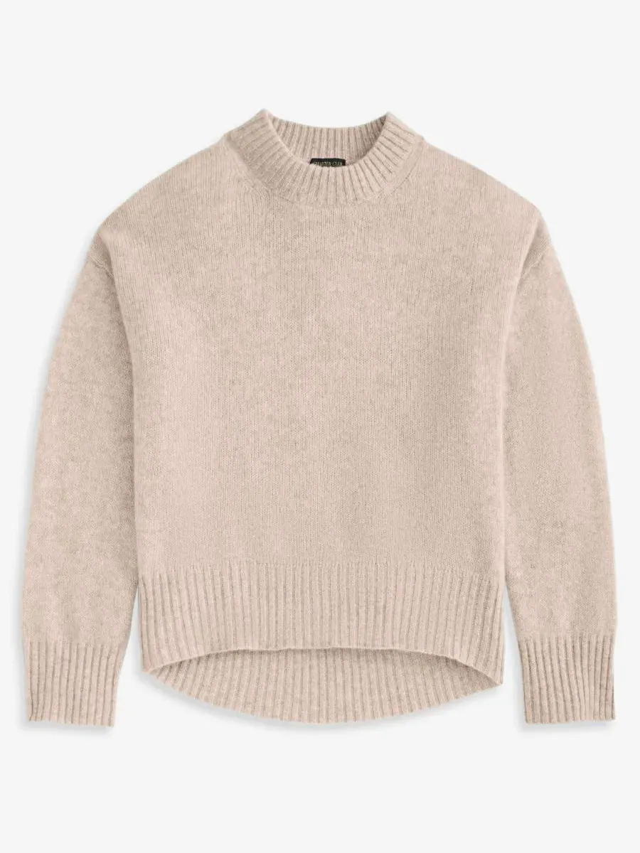 Свитер из кашемира с круглым вырезом Relaxed Crewneck Charter Club — изображение 5 из 5, серый