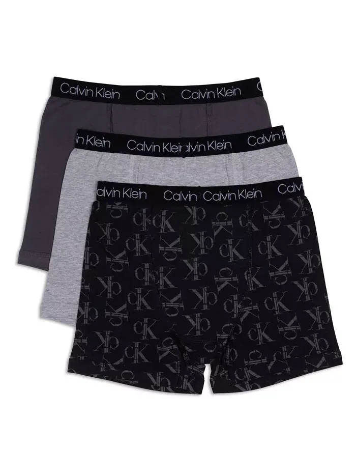 Боксеры Big Boys Stretch, 3 шт Calvin Klein — изображение 2 из 3, черный
