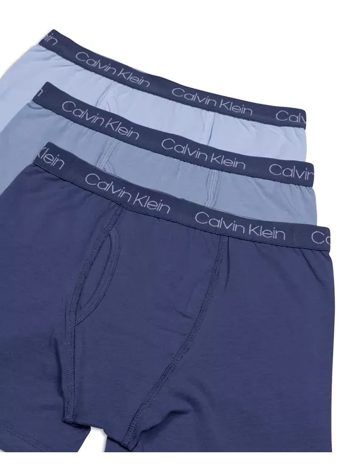 Боксеры Big Boys Stretch, 3 шт Calvin Klein — изображение 3 из 4, синий индиго