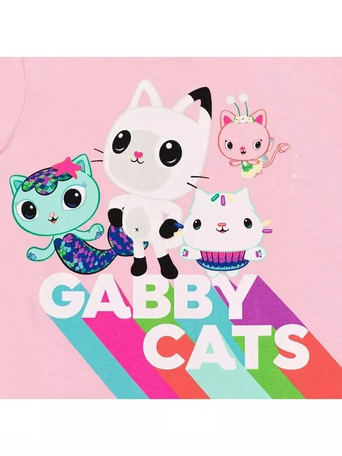 Комплект из 2 футболок для девочек Dreamworks Gabby'S Dollhouse — изображение 3 из 9, розовый/синий