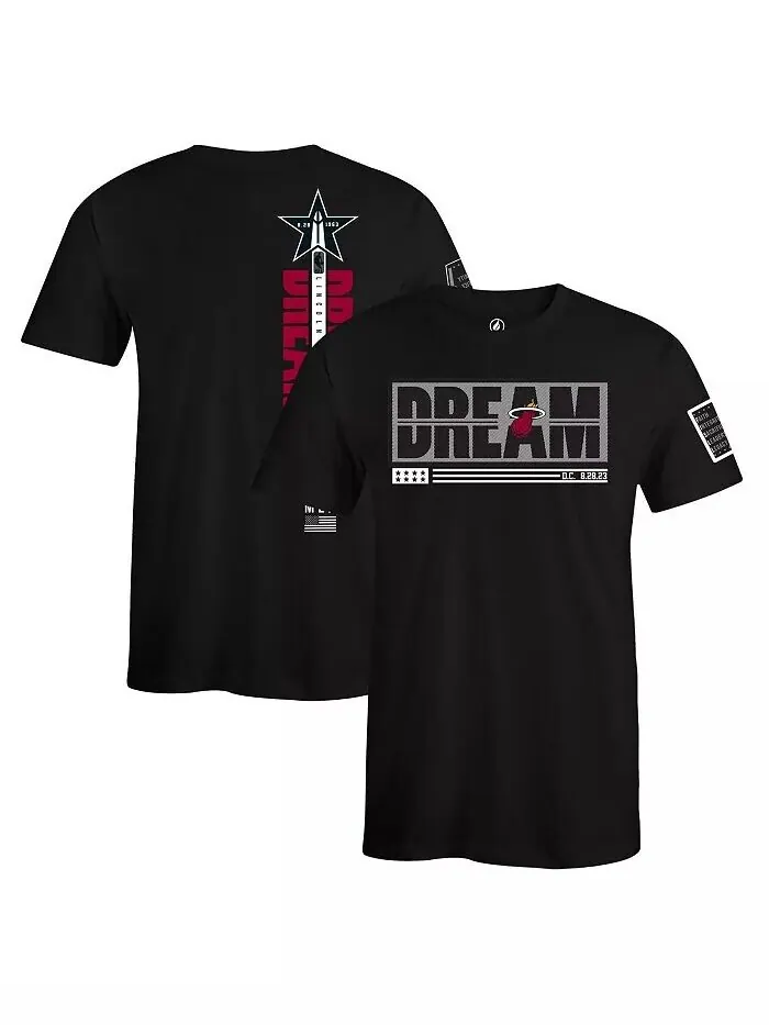 Мужская и женская футболка x Black History Collection черная Miami Heat FISLL — без цвета