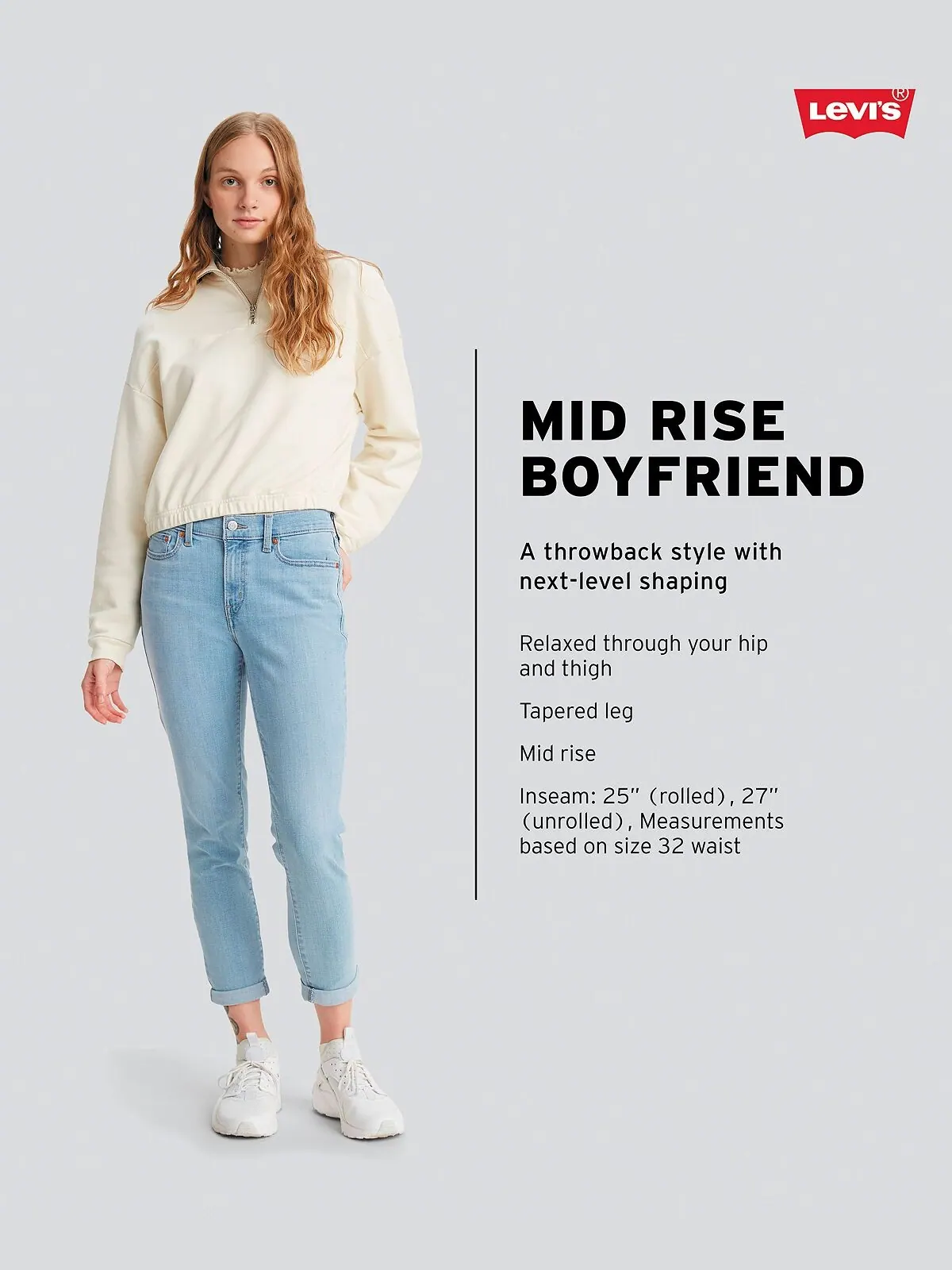 Женские свободные джинсы-бойфренды с зауженными штанинами Levi's — изображение 4 из 4, синий