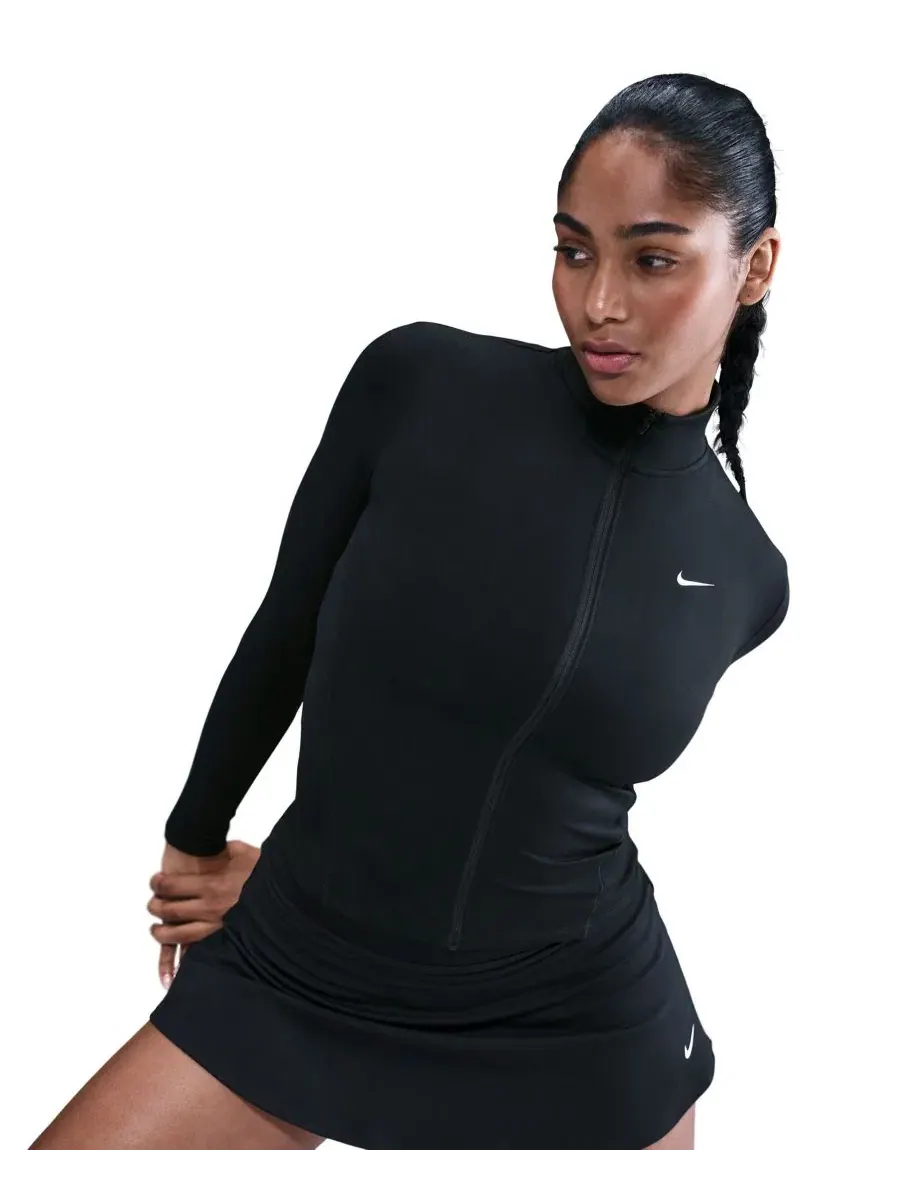 Женская приталенная куртка на молнии Nike — изображение 3 из 5, черный/белый