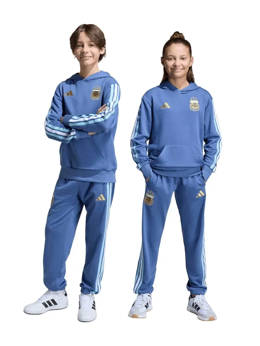 Брюки стандартного кроя Argentina DNA для мальчиков и девочек постарше Adidas — изображение 4 из 4, синий
