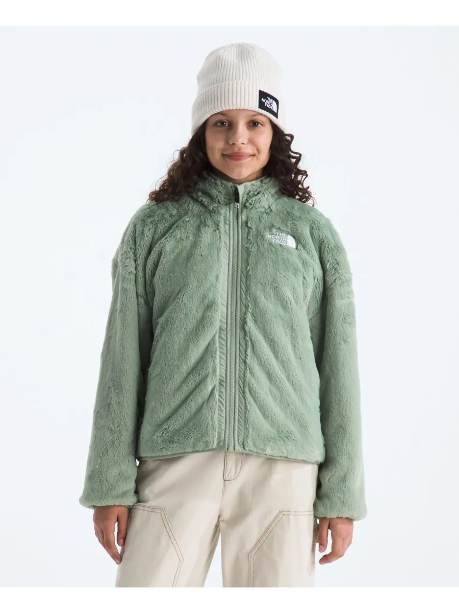 Двусторонняя куртка Shasta на молнии для девочек 6-16 лет The North Face — изображение 8 из 10, мох