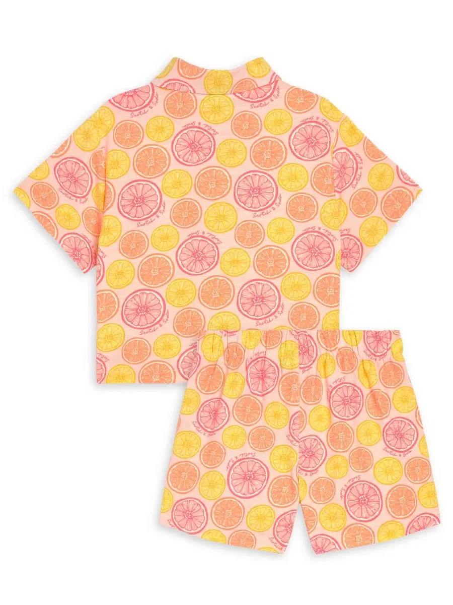 Комплект из топа и шорт с принтом Citrus SCOTCH & SODA — изображение 2 из 4, светлый розовый