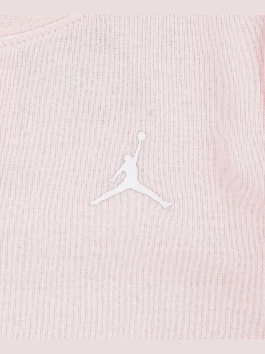 Детский комбинезон Jumpman (мальчик или девочка), шапочка и нагрудник, комплект из 3 предметов — изображение 3 из 8, розовый