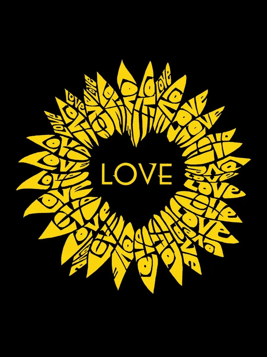 Женский топ-майка с принтом Sunflower Love LA Pop Art — изображение 3 из 3, черный