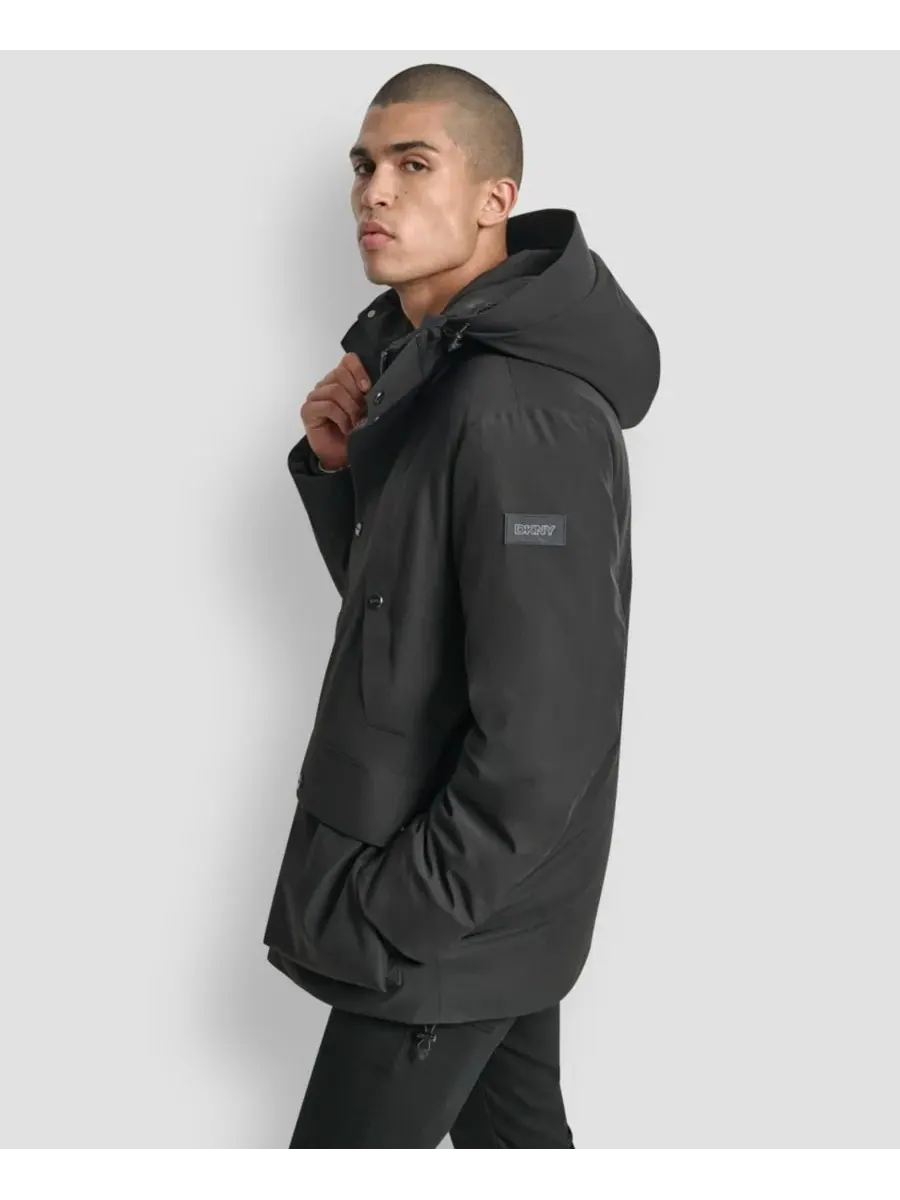 Мужская городская парка с капюшоном DKNY — изображение 3 из 7, черный