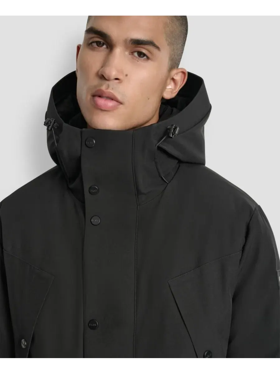 Мужская городская парка с капюшоном DKNY — изображение 4 из 7, черный