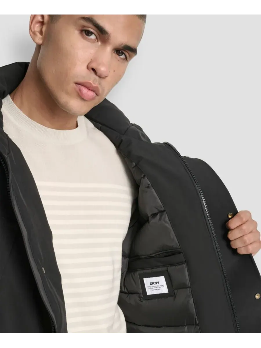 Мужская городская парка с капюшоном DKNY — изображение 5 из 7, черный