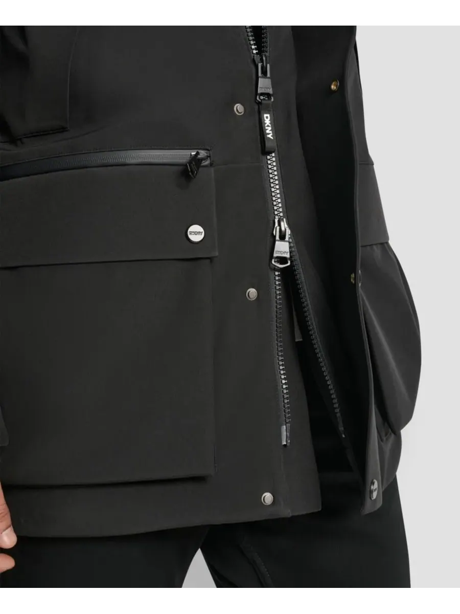 Мужская городская парка с капюшоном DKNY — изображение 6 из 7, черный