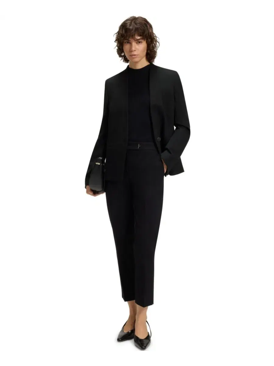 Женская куртка без воротника BOSS by, стандартного кроя Hugo Boss — изображение 8 из 10, черный