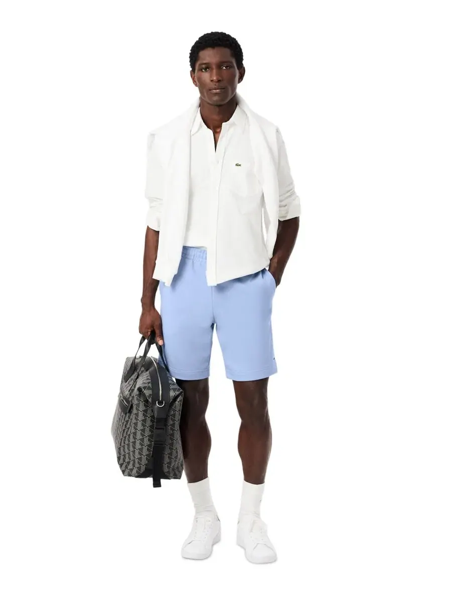 Шорты мужские Lacoste прямого кроя на шнуровке — изображение 3 из 7, синий