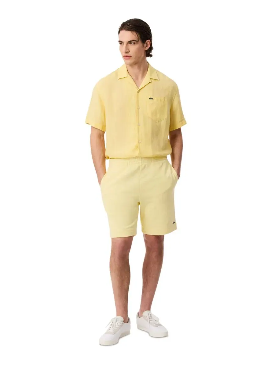 Шорты мужские Lacoste прямого кроя на шнуровке — изображение 3 из 5, желтый