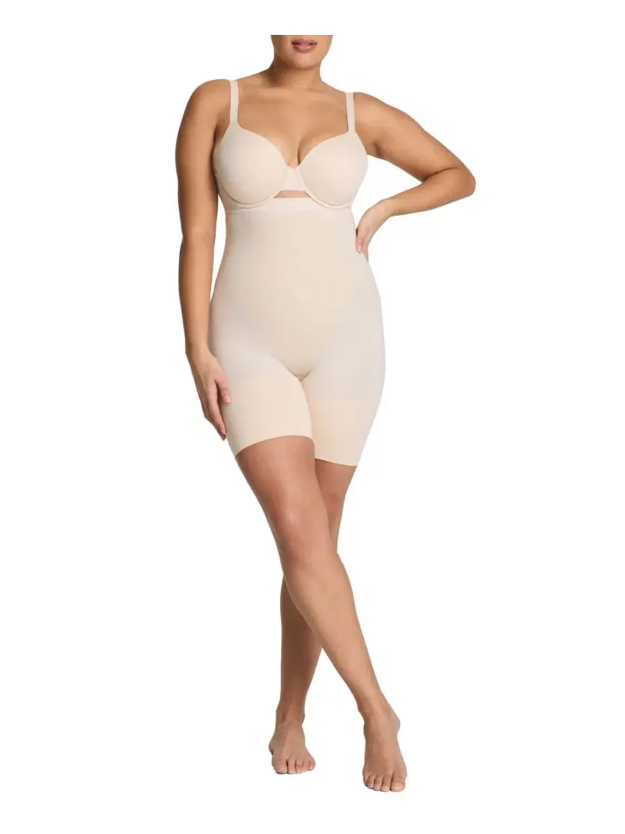 Шорты корректирующие с высокой посадкой SPANX — изображение 1 из 3, коричневый