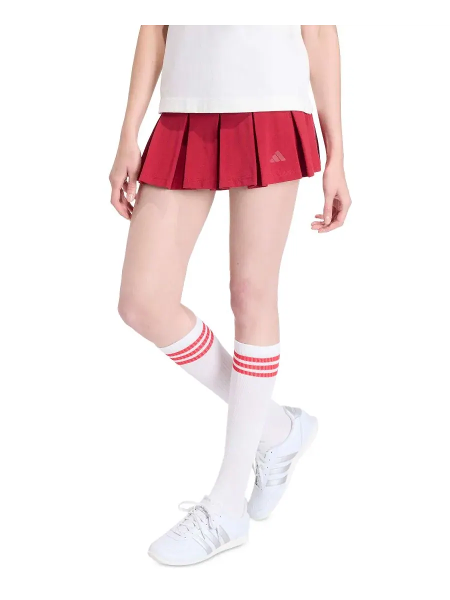 Женская юбка-трапеция из хлопка с внутренними леггинсами Colorpop Skirt adidas
