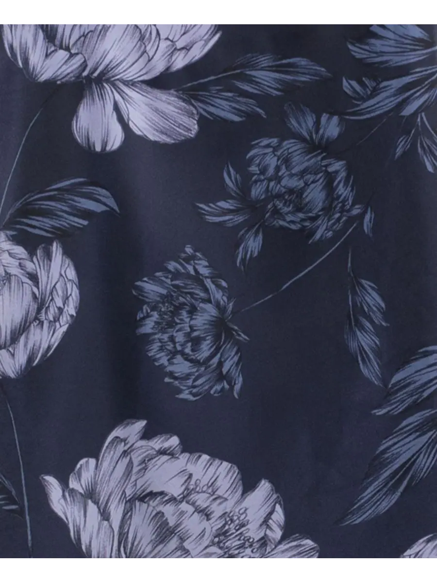 Детская ночная рубашка Brighton Floral-Print Satin V-Neck Midnight Bakery — изображение 4 из 4, синий