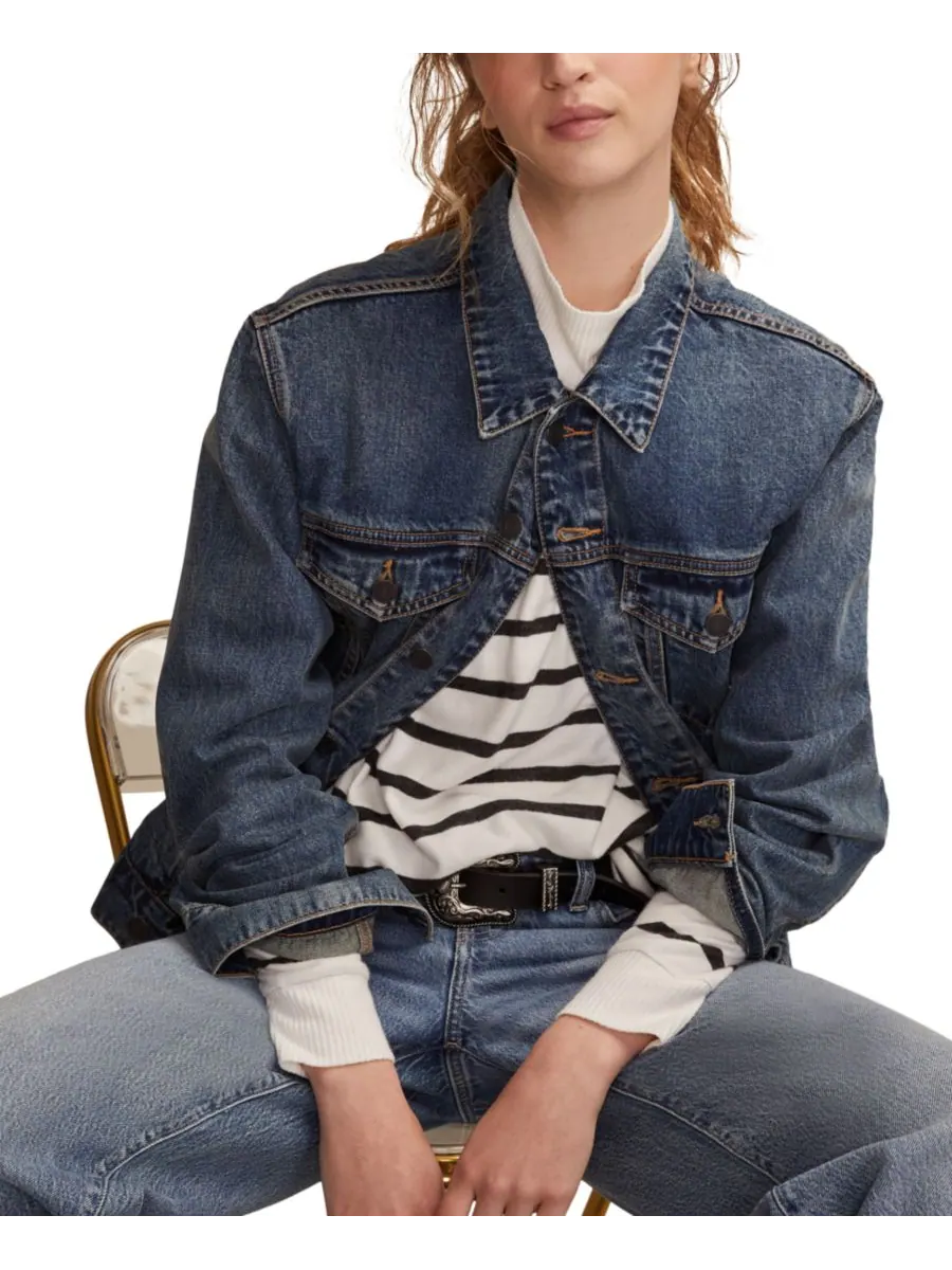 Женская блузка с высоким воротником Облако Lucky Brand — изображение 5 из 5, черный кремовый