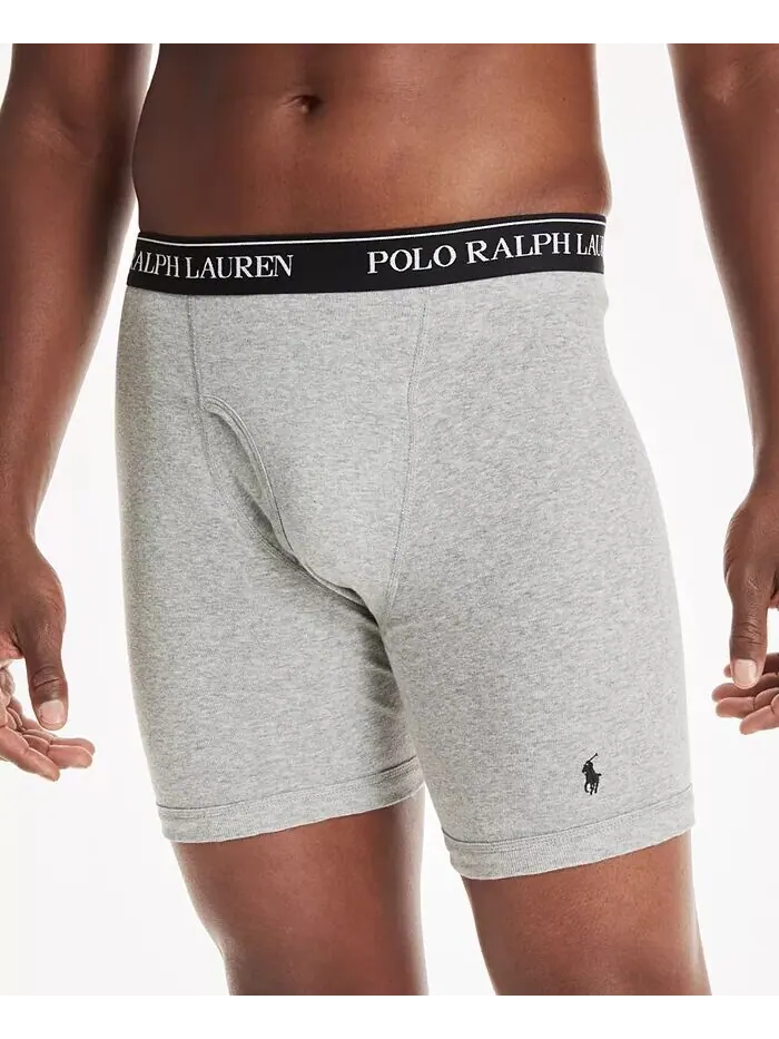 Комплект из 3 мужских трусов-боксеров классического кроя Polo Ralph Lauren — изображение 2 из 6, мульти