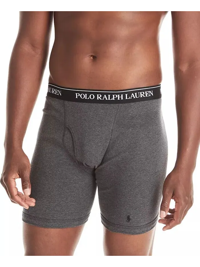 Комплект из 3 мужских трусов-боксеров классического кроя Polo Ralph Lauren — изображение 6 из 6, мульти