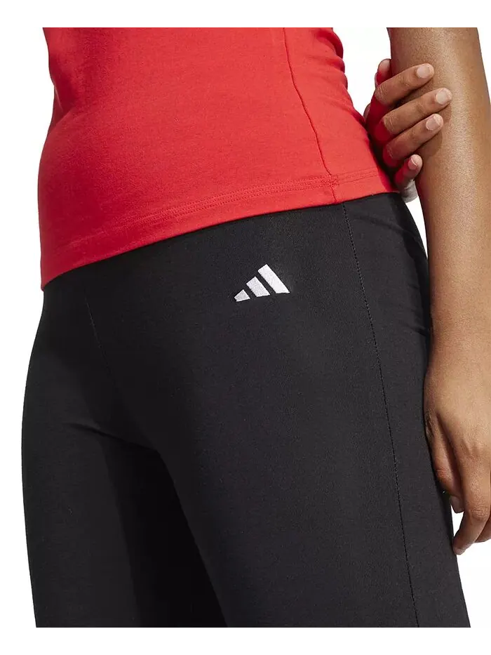 Женские расклешенные леггинсы с маленьким логотипом adidas — изображение 5 из 5, черный/белый