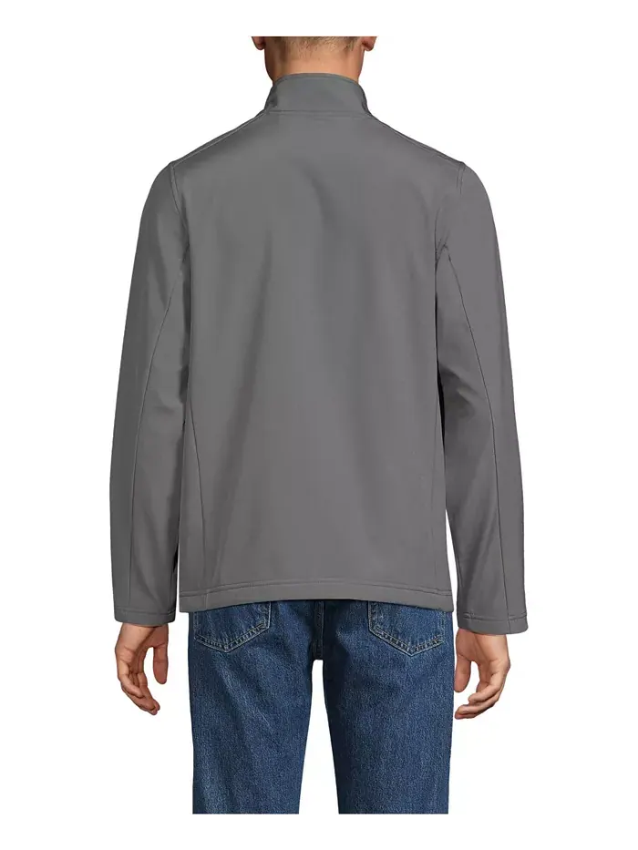 Мужская куртка Soft Shell Lands' End — изображение 2 из 4, серый