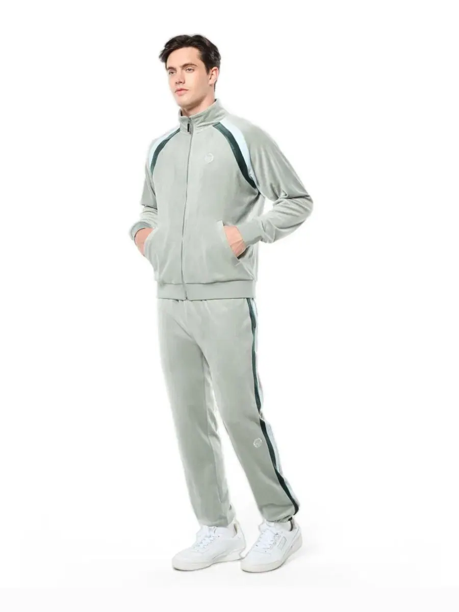 Куртка-худи с молнией Banda Velour Track Jacket Sergio Tacchini — изображение 3 из 5, серый