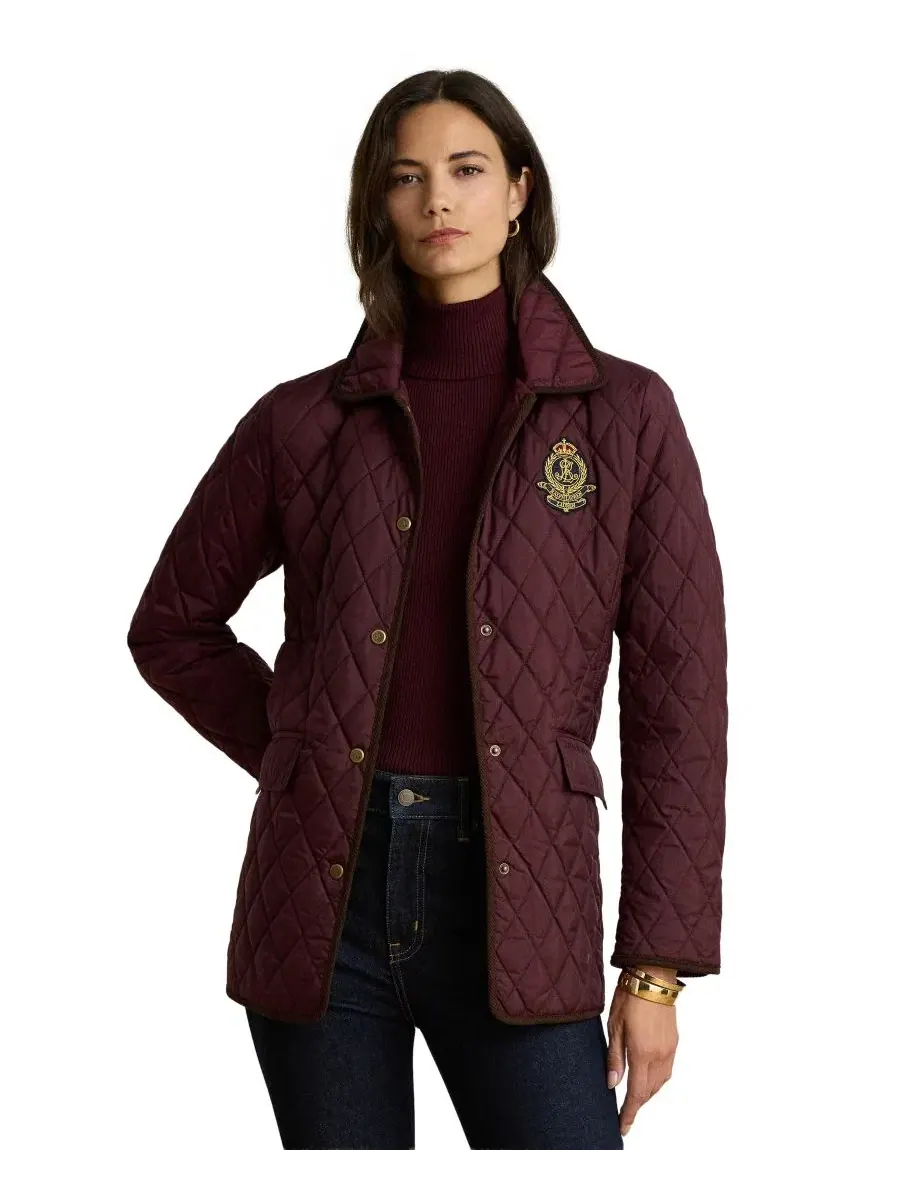 Стеганая куртка с кордуровым кантом Lauren Ralph Lauren — изображение 1 из 6, красный