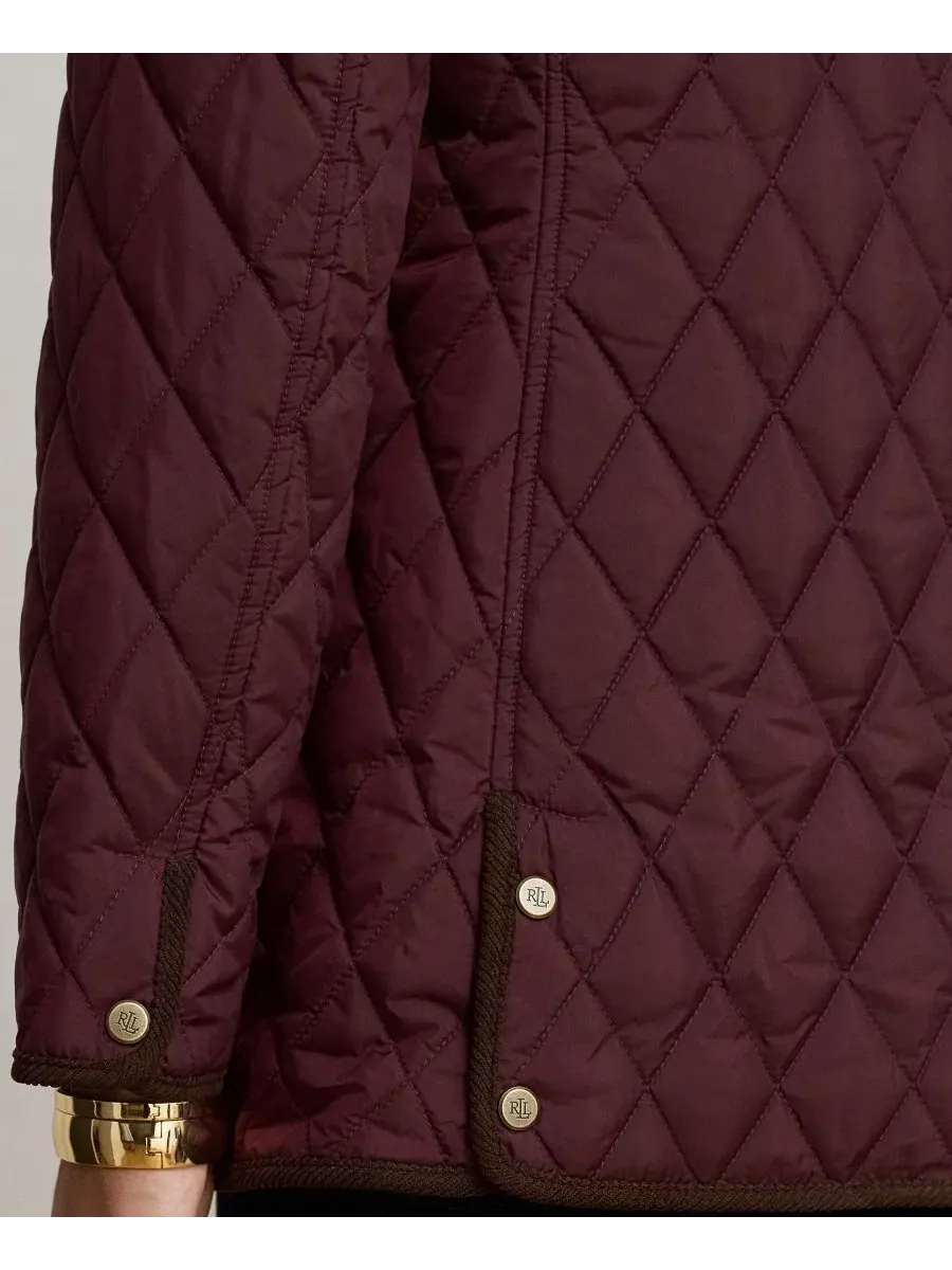 Стеганая куртка с кордуровым кантом Lauren Ralph Lauren — изображение 3 из 6, красный
