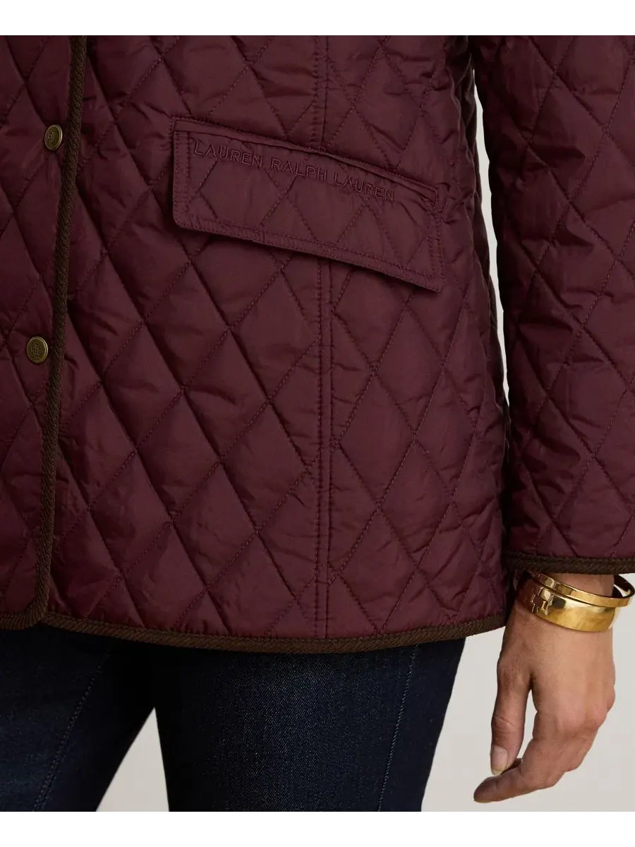 Стеганая куртка с кордуровым кантом Lauren Ralph Lauren — изображение 4 из 6, красный