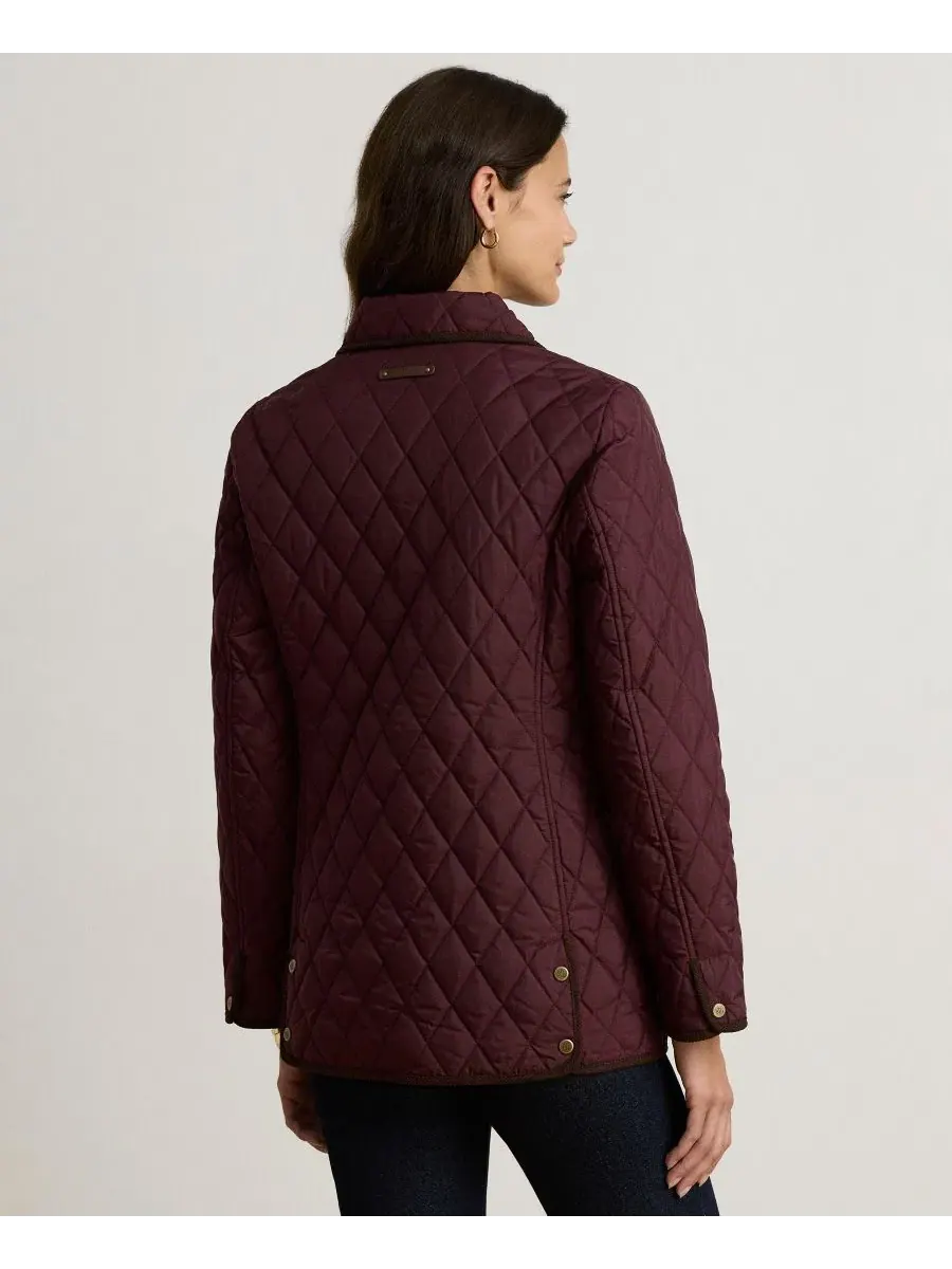 Стеганая куртка с кордуровым кантом Lauren Ralph Lauren — изображение 5 из 6, красный
