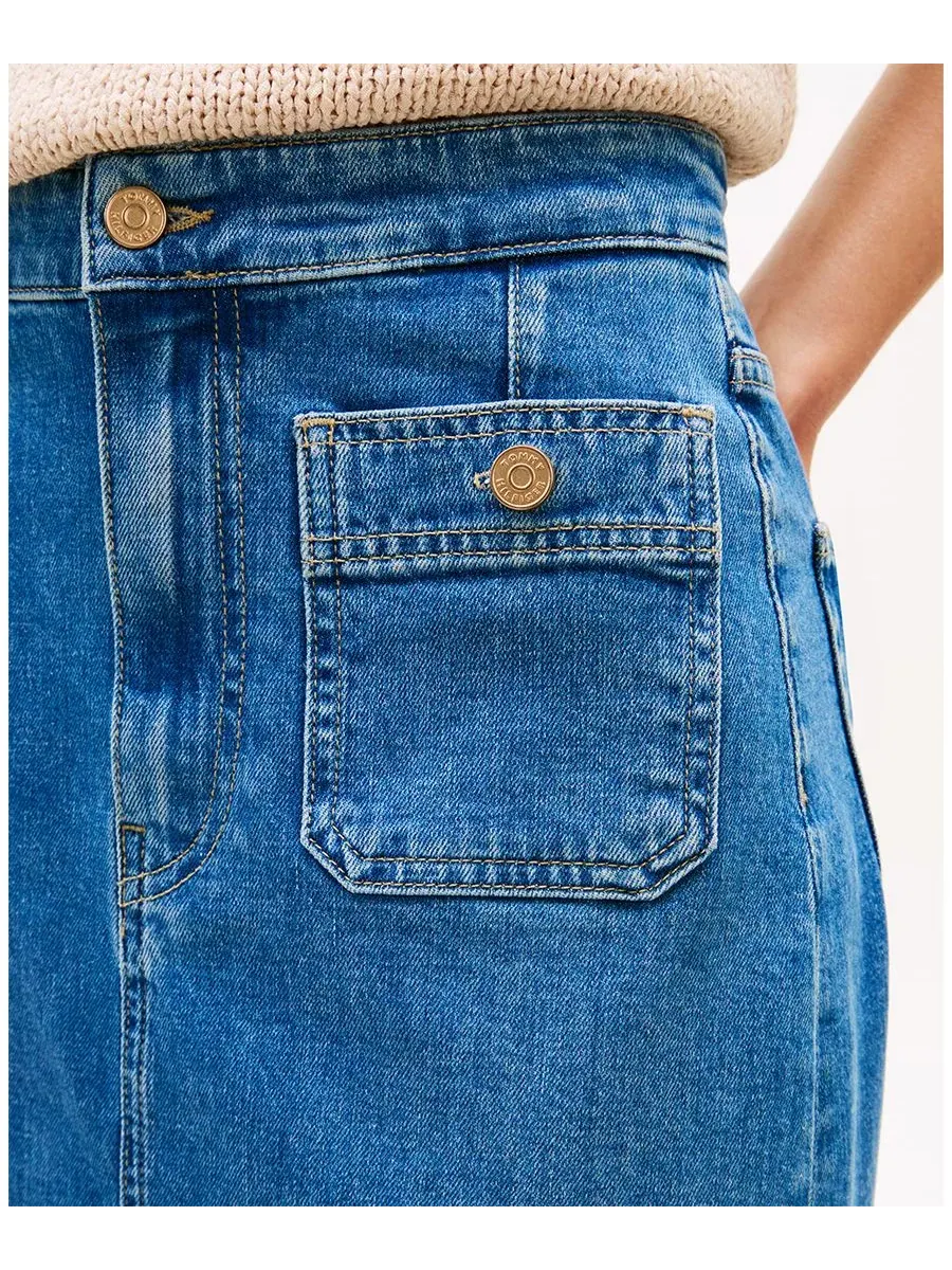 Женская джинсовая юбка миди Tommy Hilfiger — изображение 3 из 4, синий