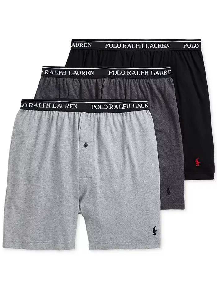 Мужские боксеры Classic Knit из хлопка, 3 шт Polo Ralph Lauren