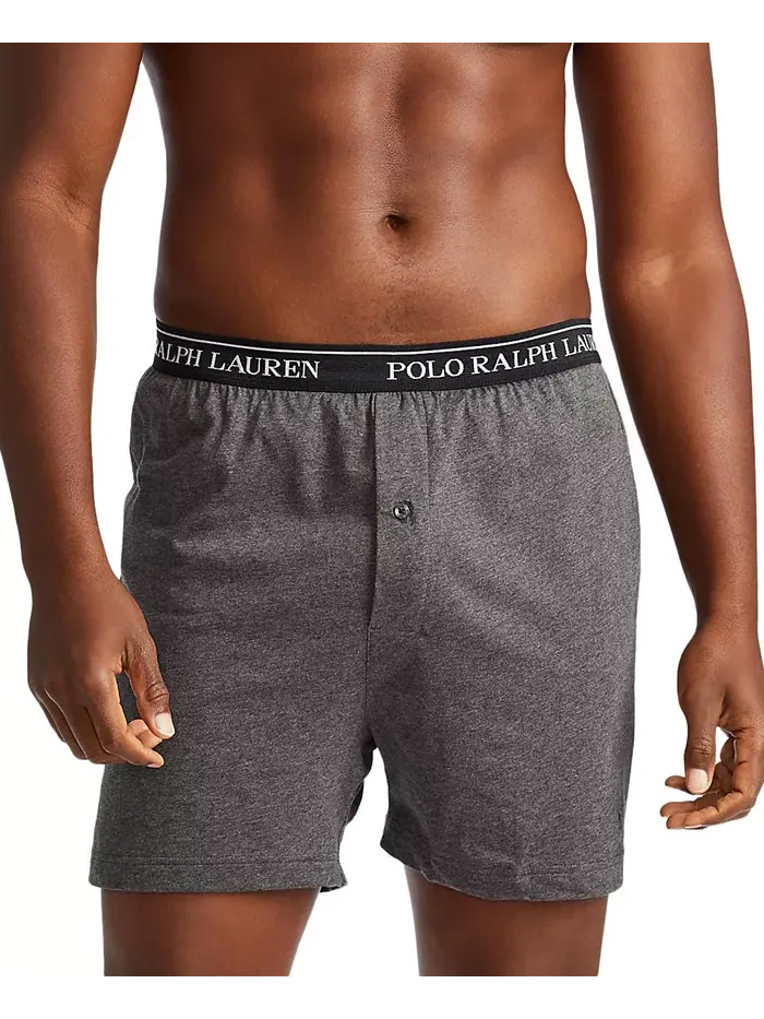 Мужские боксеры Classic Knit из хлопка, 3 шт Polo Ralph Lauren — изображение 5 из 6, черный
