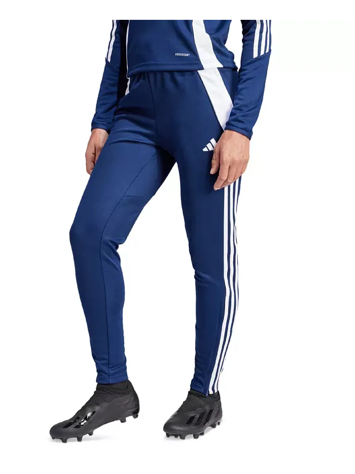 Женские тренировочные брюки Tiro 24 Slim-Fit adidas — изображение 1 из 7, темно-синий синий/белый