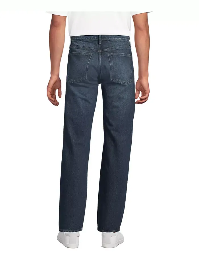 Мужские джинсы Stretch Classic Fit Lands' End — изображение 2 из 4, синий