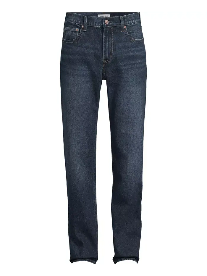 Мужские джинсы Stretch Classic Fit Lands' End — изображение 3 из 4, синий
