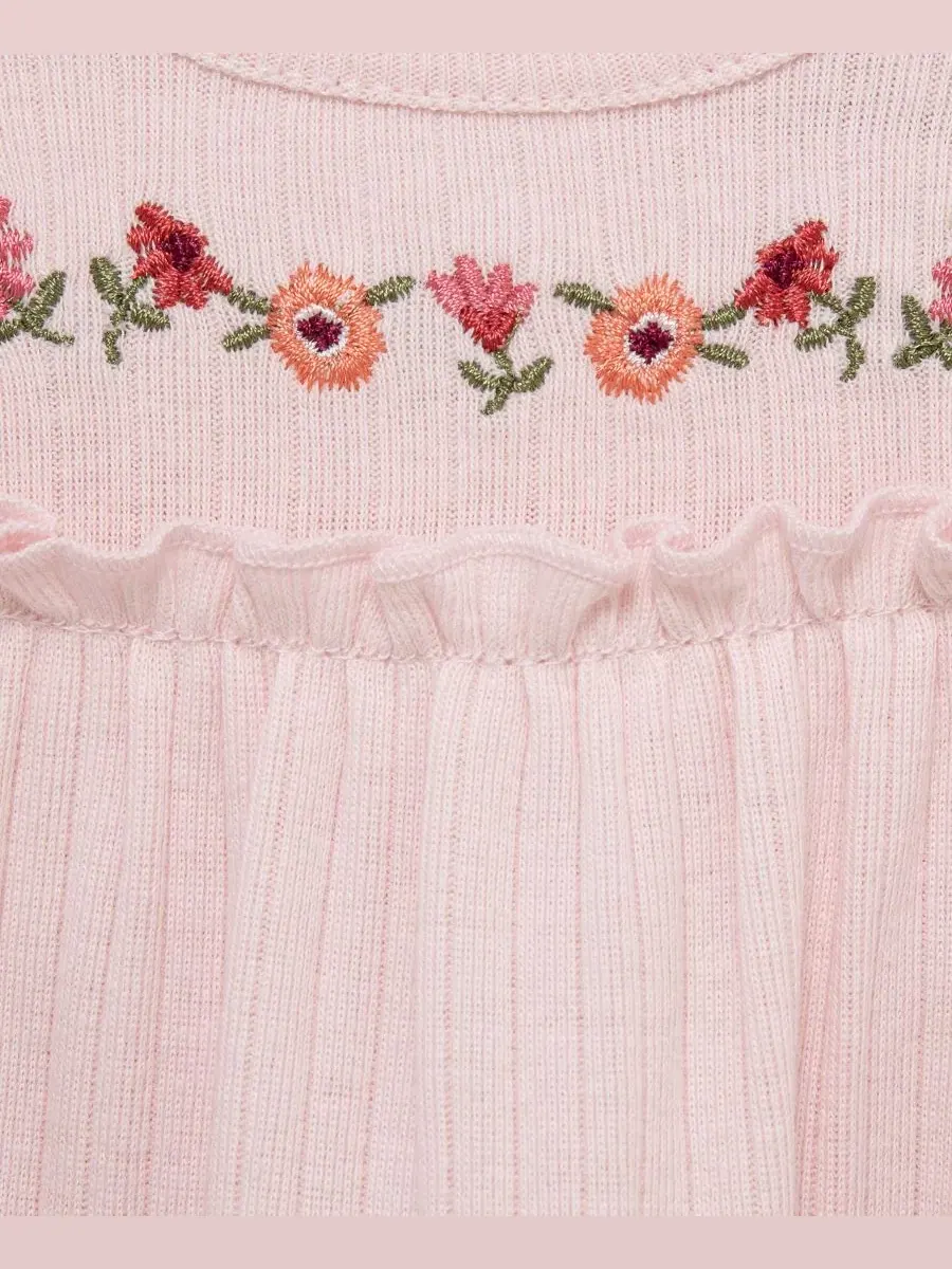 Комплект из туники с длинным рукавом, леггинсов и повязки на голову Little Me — изображение 5 из 5, розовый