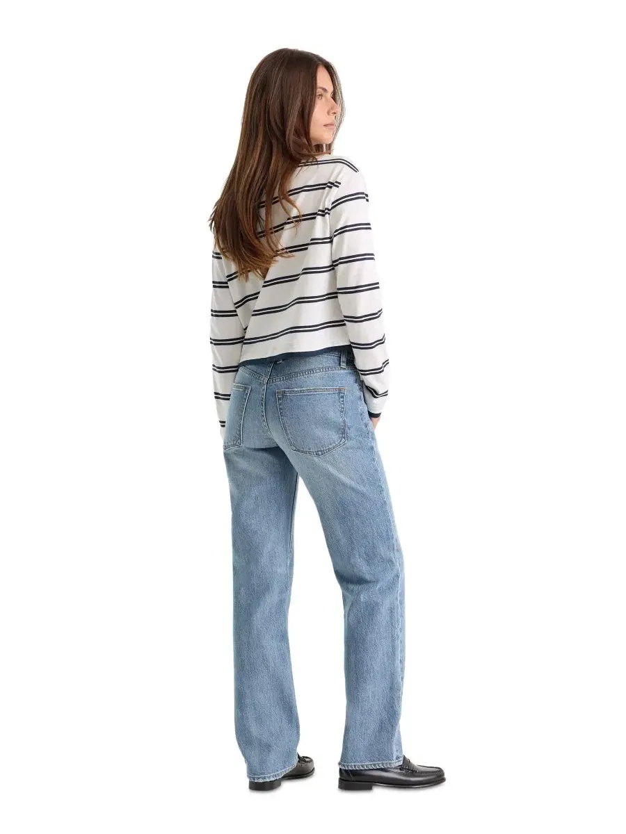 Джинсы женские с прямой штаниной Vintage Mid-Rise Straight Good American — изображение 4 из 4, синий