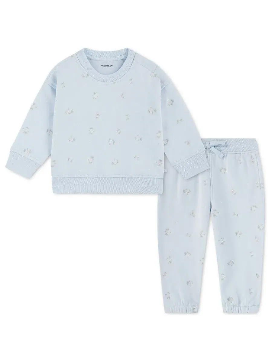 Комплект из футера с вышивкой, 2 предмета abercrombie kids