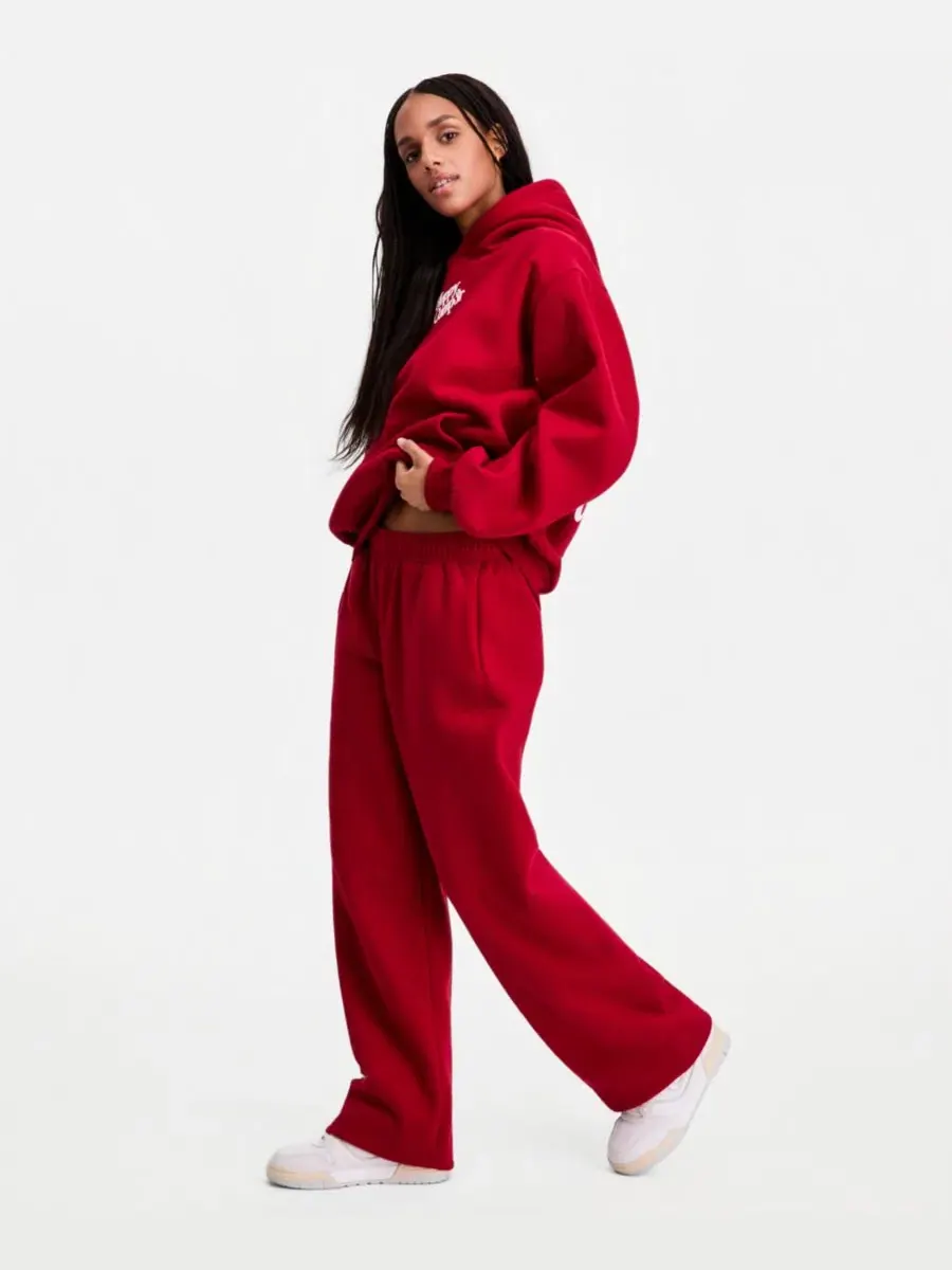 Широкие спортивные брюки Puff Print Wide-Leg Sweatpants The Happy Camp3r — изображение 7 из 7, темный красный