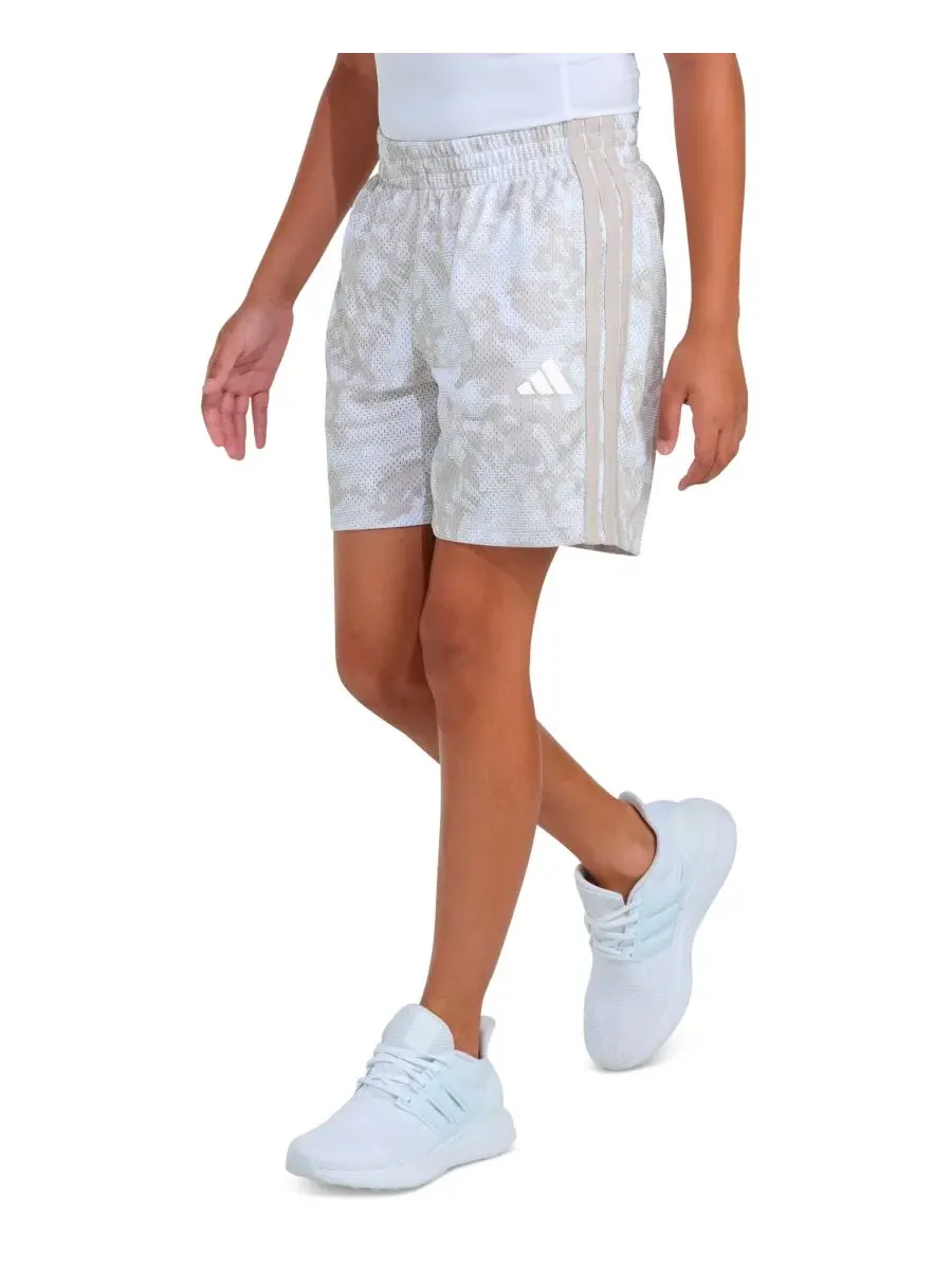 Шорты спортивные с принтом камуфляж, модель Camo Shorts adidas — изображение 2 из 4, белый