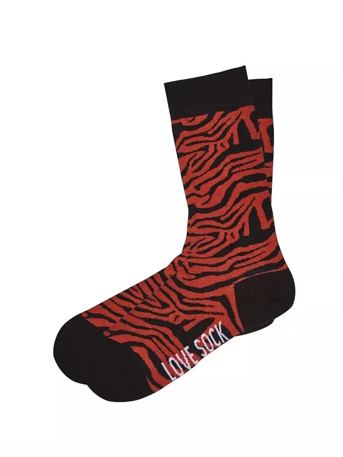 Женские носки Tiger Cotton Crew Love Sock Company — изображение 2 из 3, коричневый