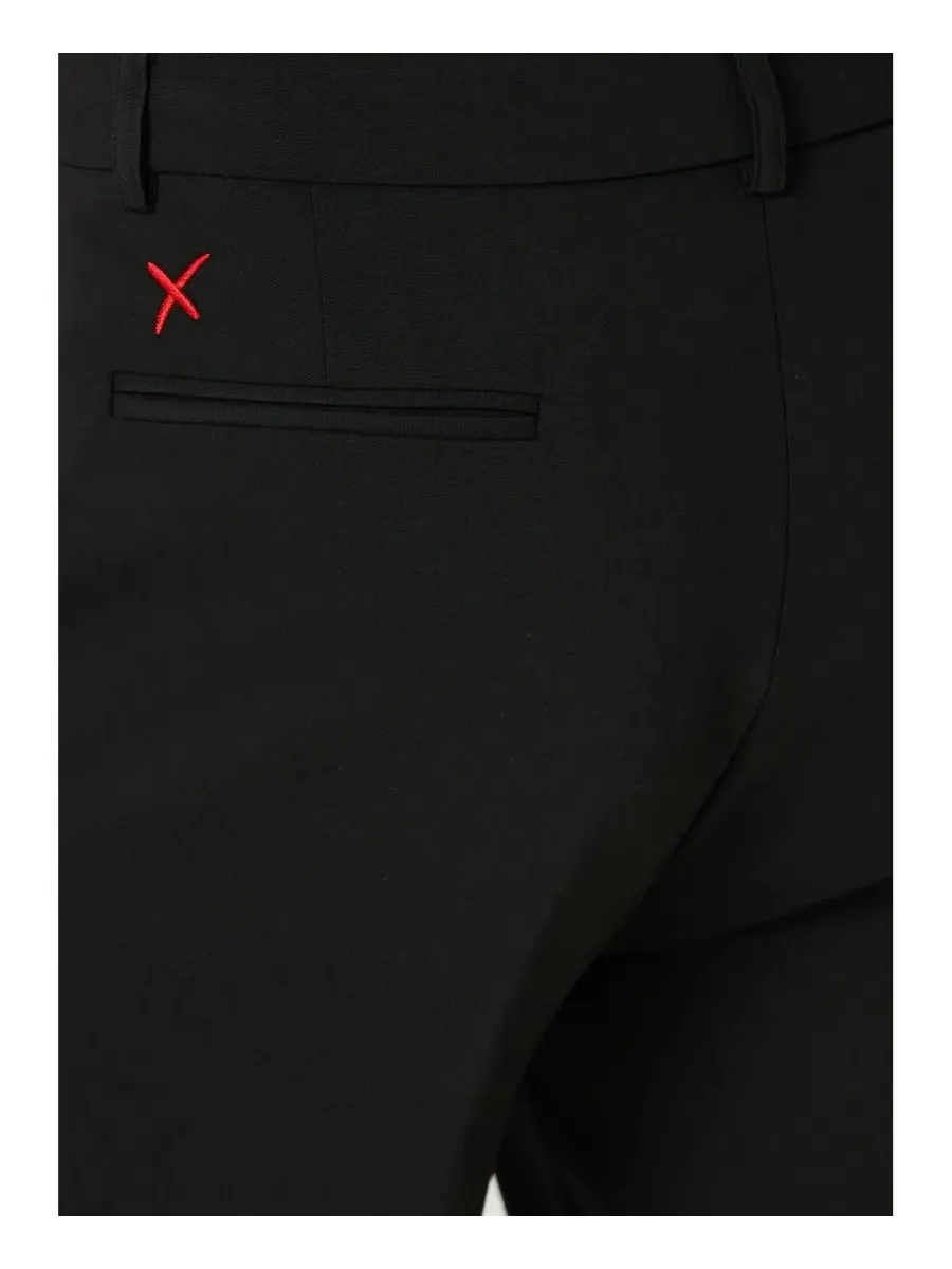 Брюки с двойной молнией Kutnia Striped Two Zipped Pant PCFG — изображение 6 из 6, черный